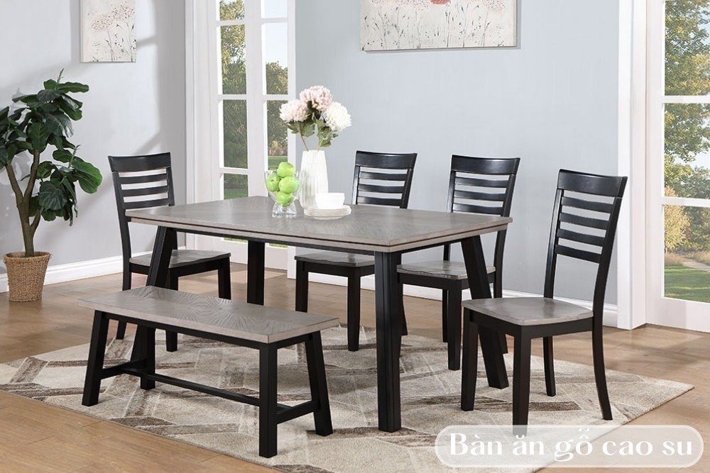 Bàn ăn gỗ cao su