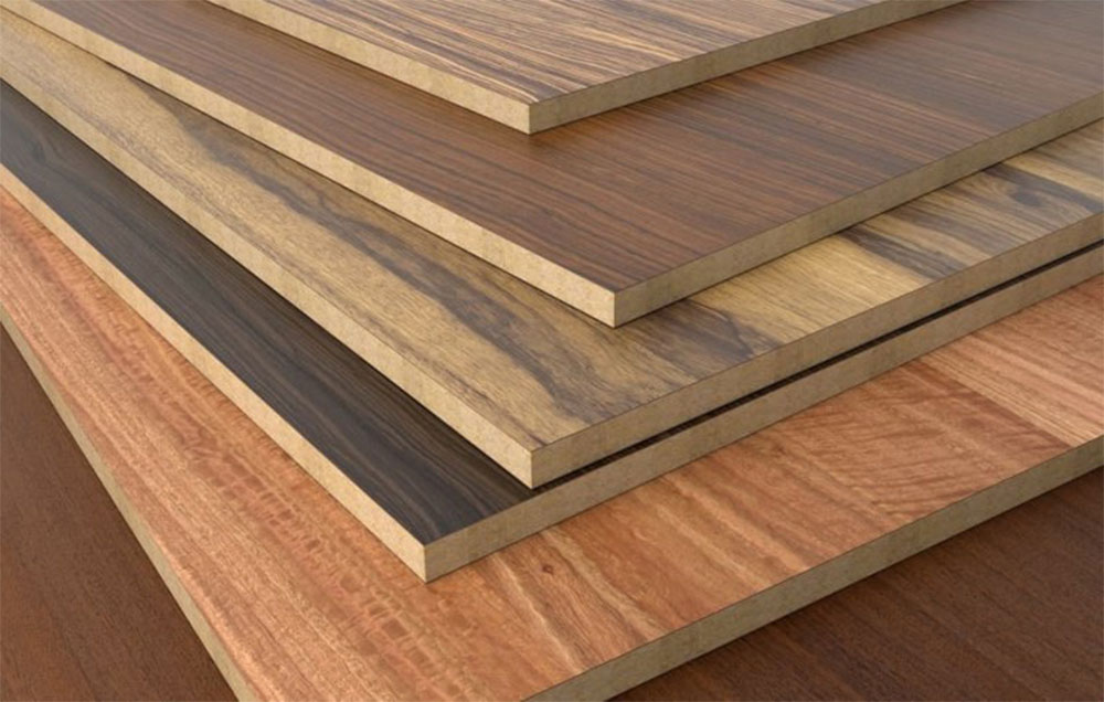 Gỗ MDF phủ melamine, laminate, veneer