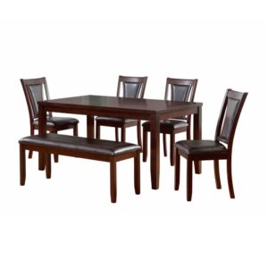 Bàn ăn chữ nhật mặt phủ veneer Calato 15100