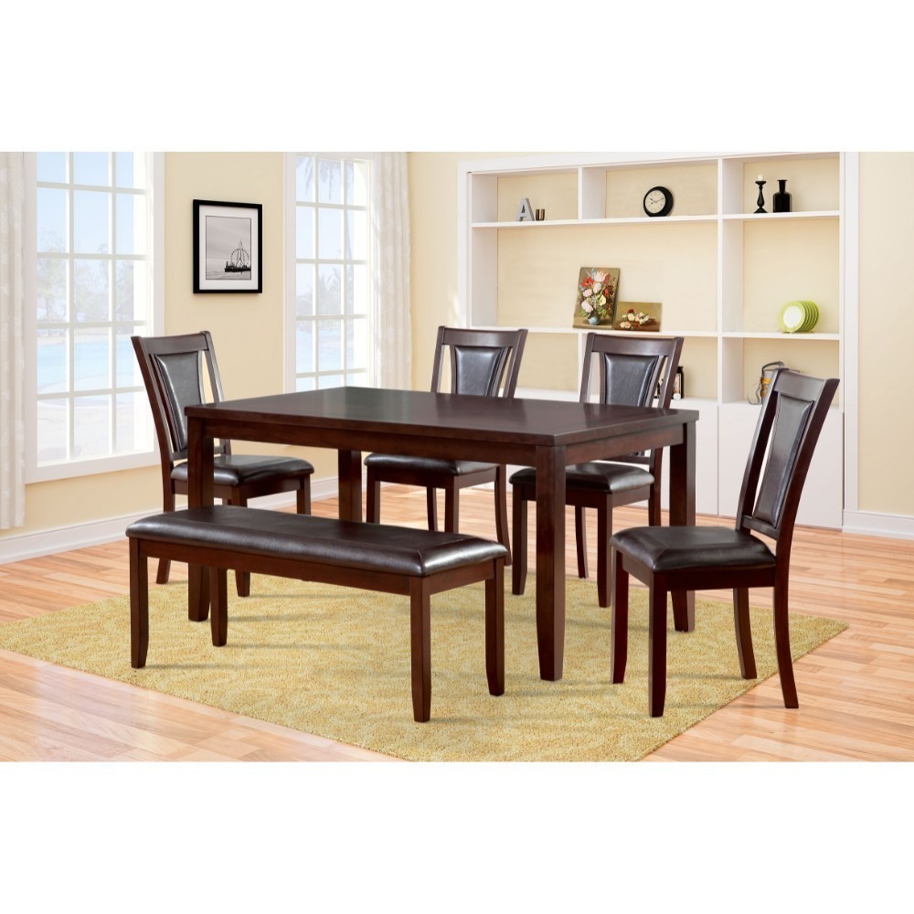 Bàn ăn chữ nhật mặt phủ veneer Calato 15100