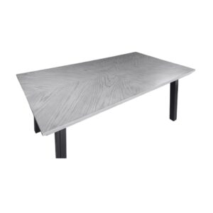 Bàn ăn chữ nhật mặt phủ veneer gỗ Sồi ghép hoa 26200