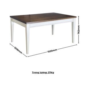 Bàn ăn chữ nhật mặt phủ veneer Tràm 27300