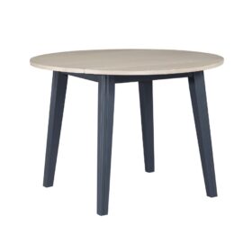 Bàn ăn tròn gấp gọn 2 bên mặt phủ veneer Bạch Dương 10100 màu Grey Graphite