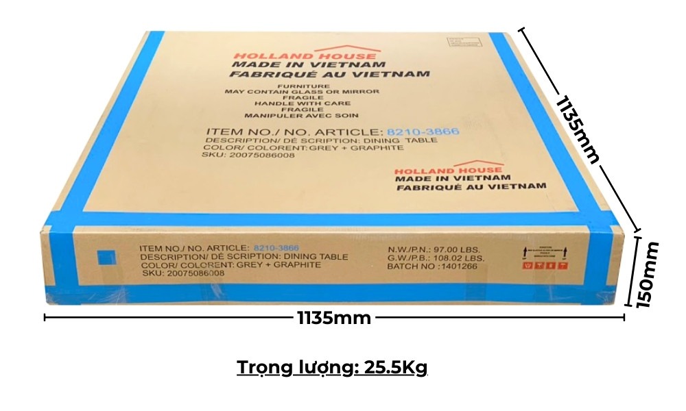 Bàn ăn tròn gấp gọn 2 bên mặt phủ veneer Bạch Dương 10100