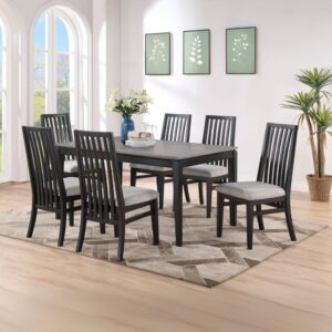 Bộ bàn ăn chữ nhật mặt phủ veneer gỗ Sồi vân núi BBN04