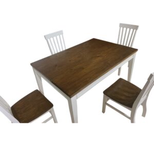 Bộ bàn ăn chữ nhật mặt phủ veneer gỗ Tràm 6 ghế BBN10