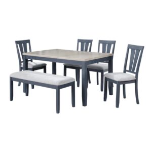 Bộ Bàn Ăn Chữ Nhật Veneer Calato BBN13