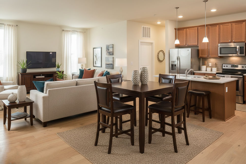 Bộ bàn ăn vuông 4 người