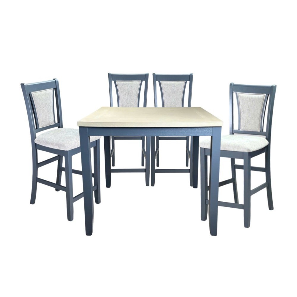 Bộ bàn ăn gỗ chân cao