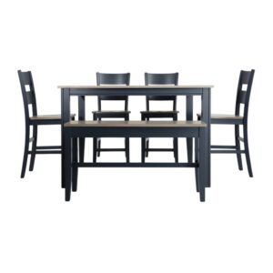 Bộ Bàn Ăn Vuông (Cao) Mở Rộng Mặt Bàn Thông Minh BBV01 mà xám - xanh Graphite