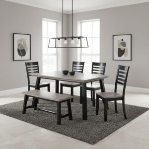 Bộ Bàn Ghế Gỗ Băng Dài Phòng Ăn BBN07