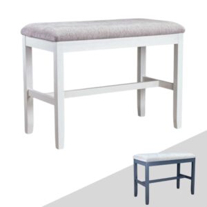 Ghế ăn Bench (Cao) gỗ Cao Su mặt nệm vải Poly 12434