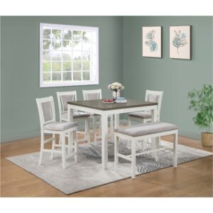 Ghế ăn Bench (Cao) gỗ Cao Su mặt nệm vải Poly 12434