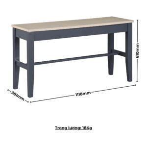 Ghế ăn Bench (Cao) gỗ Cao Su tích hợp hộc đựng đồ 11134