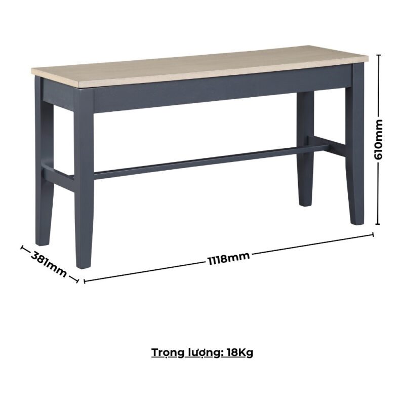 Ghế ăn Bench (Cao) gỗ Cao Su tích hợp hộc đựng đồ 11134