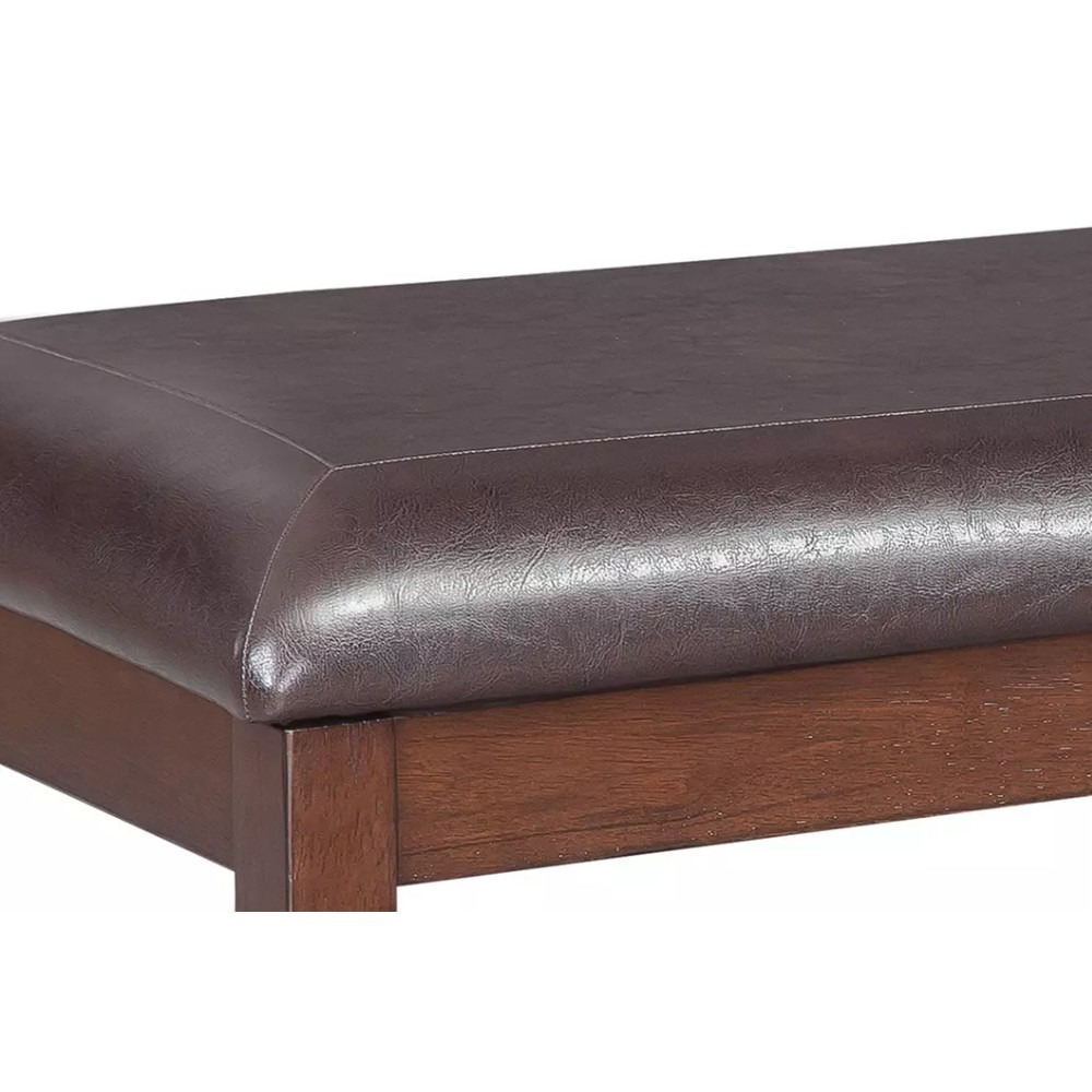 Ghế ăn Bench gỗ Cao Su mặt nệm da PU 10520