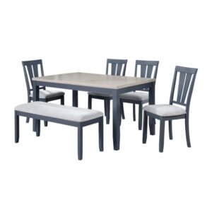 Ghế Ăn Bench Gỗ Cao Su Mặt Nệm Vải Poly 10520