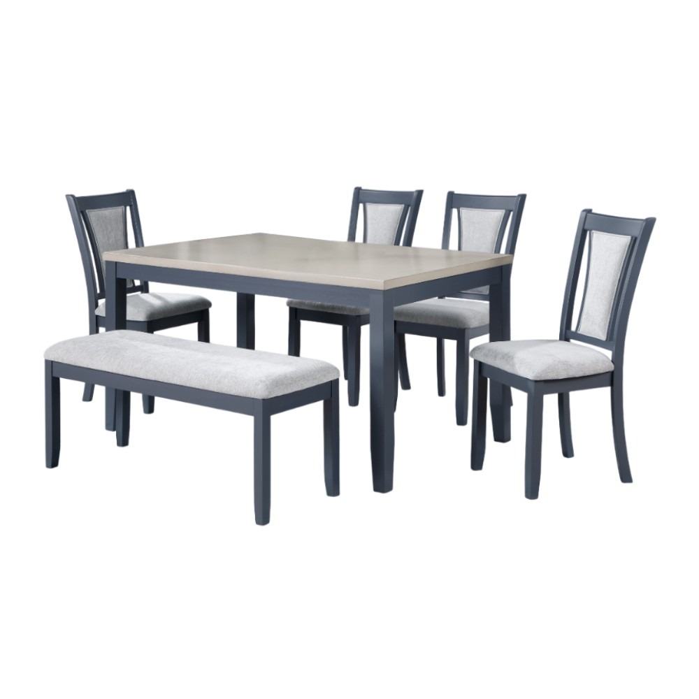 Ghế Ăn Bench Gỗ Cao Su Mặt Nệm Vải Poly 10520