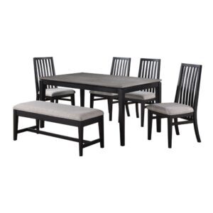 Ghế ăn Bench gỗ Cao Su mặt nệm vải Poly 12538