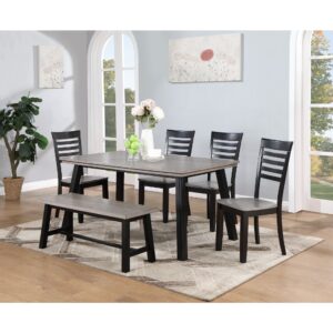 Ghế ăn Bench gỗ Cao Su mặt phủ veneer gỗ Sồi ghép hoa 12738