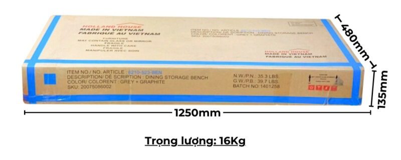 Ghế ăn Bench gỗ Cao Su mặt phủ veneer gỗ Sồi vân núi 12238