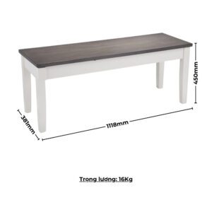 Ghế ăn Bench gỗ Cao Su tích hợp hộc đựng đồ 11138