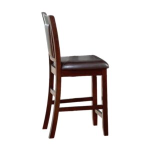 Ghế ăn (Cao) gỗ Cao Su mặt, tựa ghế nệm da PU 16040