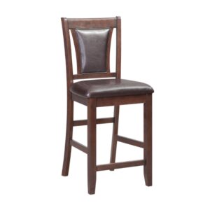 Ghế ăn (Cao) gỗ Cao Su mặt, tựa ghế nệm da PU 16040