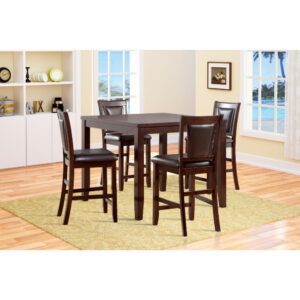 Ghế ăn (Cao) gỗ Cao Su mặt, tựa ghế nệm da PU 16040