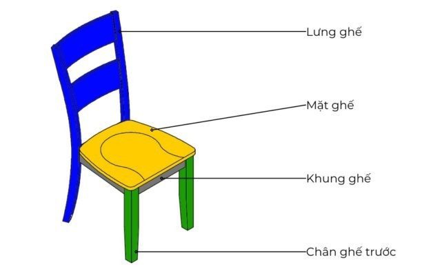 Ghế ăn có tựa gỗ Cao Su 10180