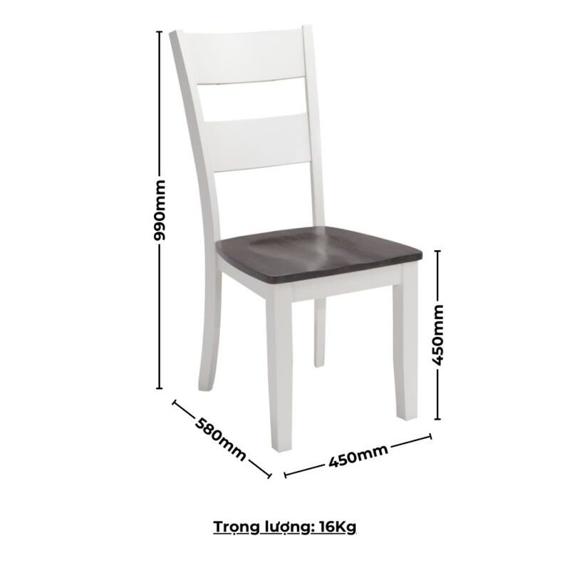 Ghế ăn có tựa gỗ Cao Su 10180
