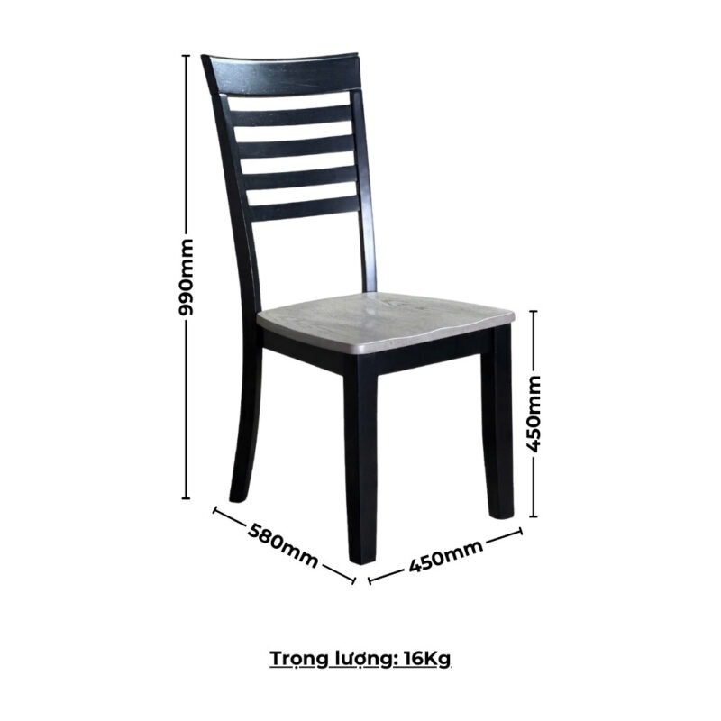 Ghế ăn có tựa gỗ Cao Su 13880
