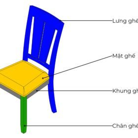 Ghế ăn gỗ cao su mặt ghế nệm vải Poly 20580