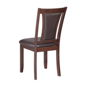 Ghế ăn gỗ cao su mặt, tựa ghế nệm da PU 16080