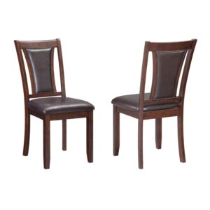 Ghế ăn gỗ cao su mặt, tựa ghế nệm da PU 16080