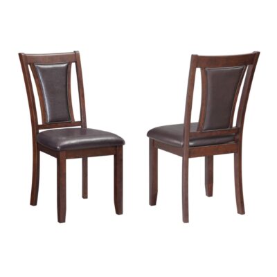 Ghế ăn gỗ cao su mặt, tựa ghế nệm da PU 16080