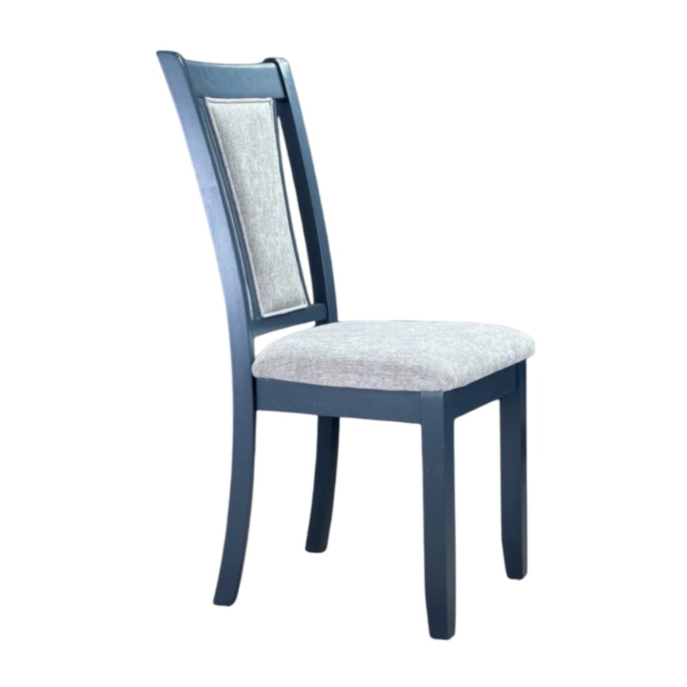 Ghế Ăn Gỗ Cao Su Mặt, Tựa Ghế Nệm Vải Poly 16080