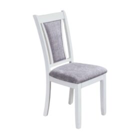 Ghế ăn gỗ Cao Su mặt, tựa ghế nệm vải Poly 16080