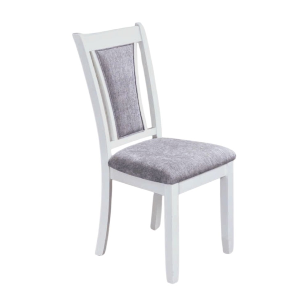 Ghế Ăn Gỗ Cao Su Mặt, Tựa Ghế Nệm Vải Poly 16080