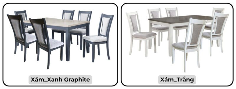 Bộ bàn ăn chữ nhật mặt phủ veneer Calato BBN16