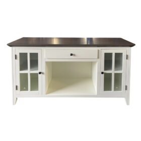 Tủ Gỗ Trưng Bày Bếp 15490-05 màu xám - trắng