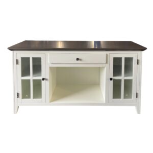 Tủ Gỗ Trưng Bày Bếp 15490-05 màu xám - trắng