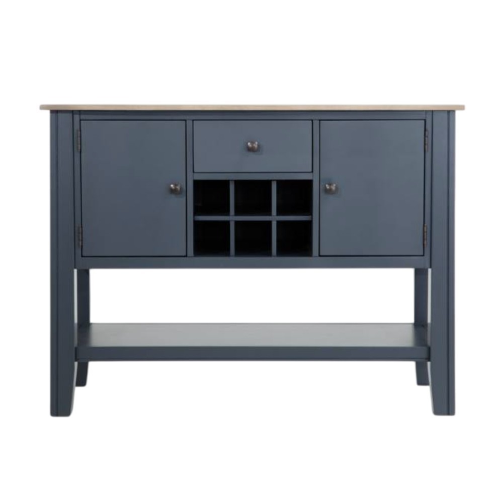 Tủ Gỗ Trưng Bày Phòng Ăn 10090-02 màu xám - xanh graphite