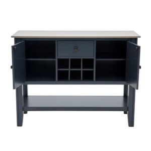 Tủ Gỗ Trưng Bày Phòng Ăn 10090-02 màu xám - xanh graphite