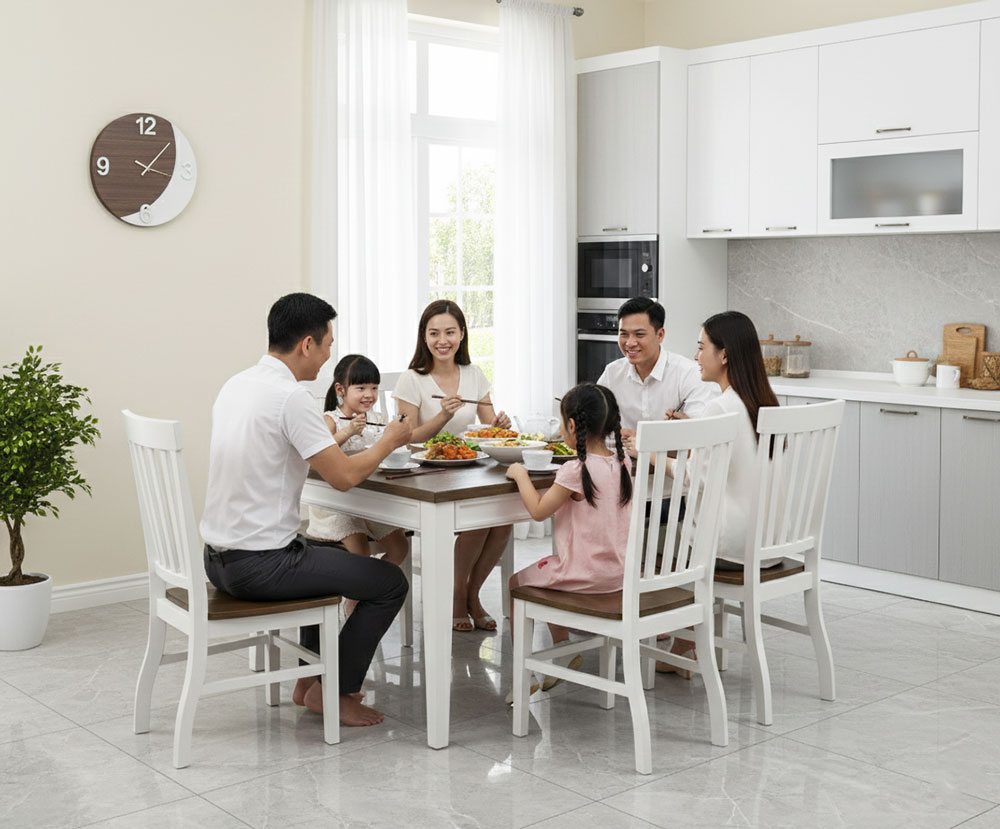 Bộ bàn ăn chữ nhật