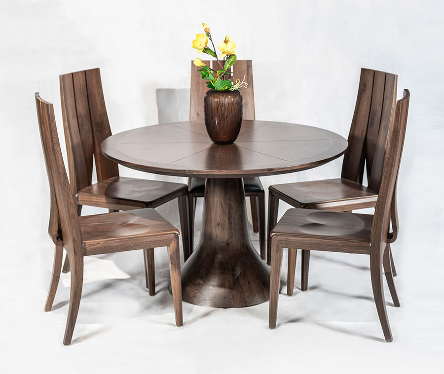 Bàn tròn gỗ óc chó