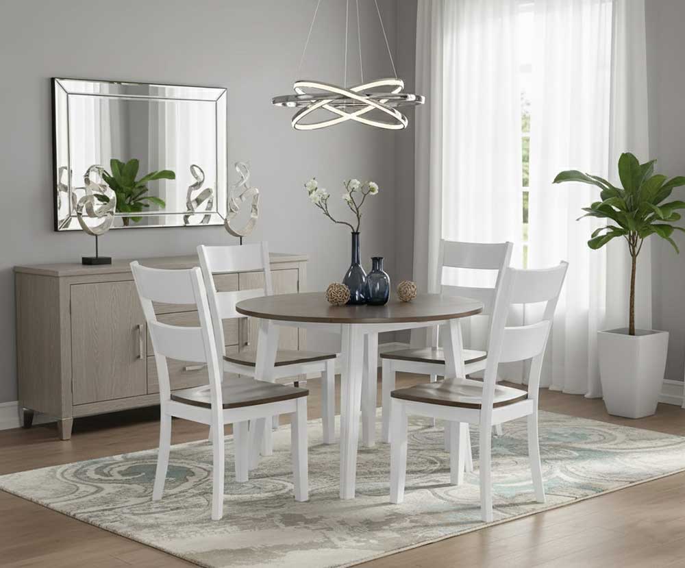 Bàn tròn gỗ cao su