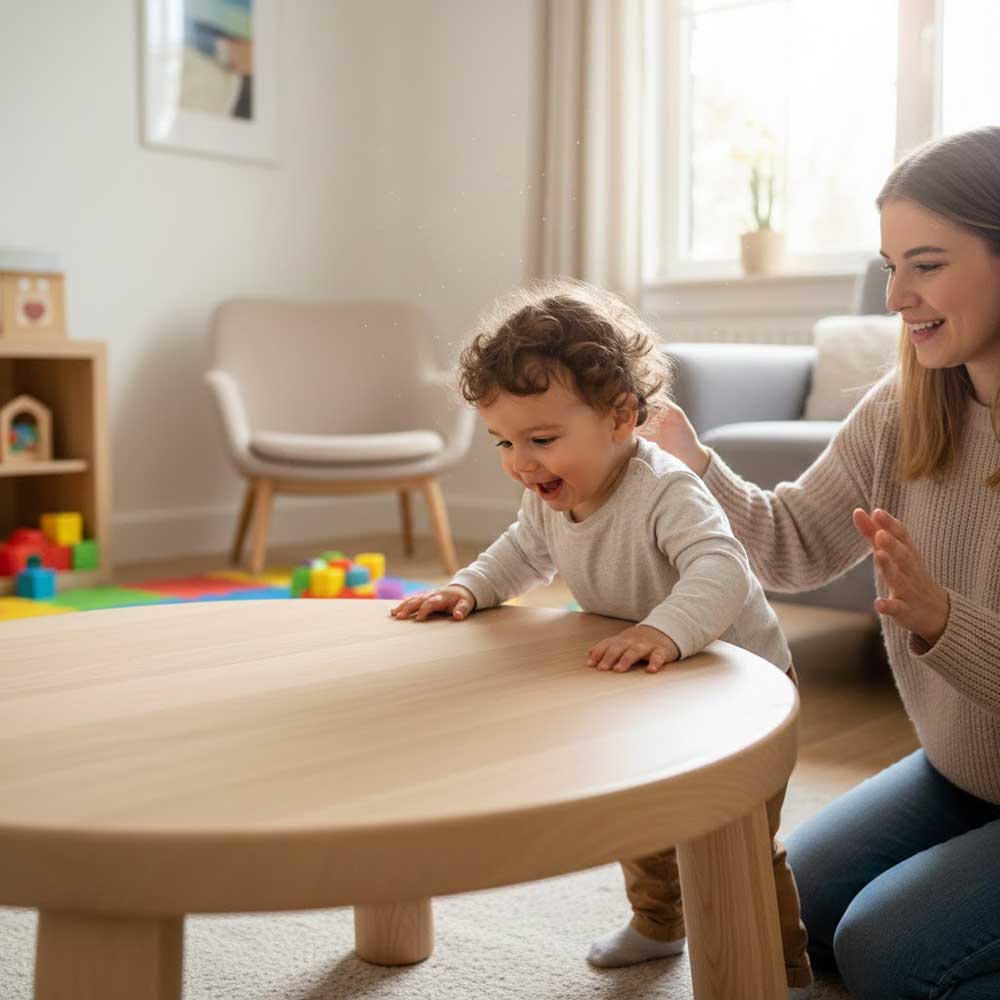 Thiết kế tròn không góc cạnh an toàn cho trẻ em