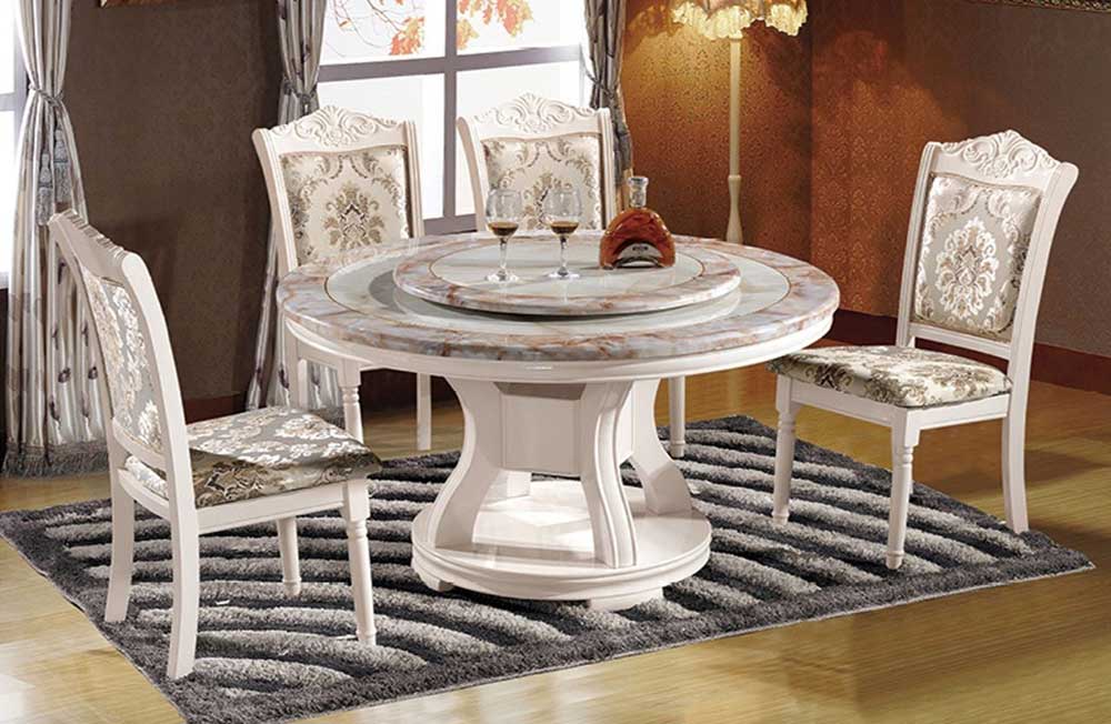 Bàn ăn tròn kiểu dáng cổ điển