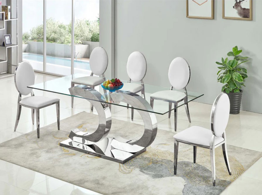 Bàn ăn mặt kính siêu trong